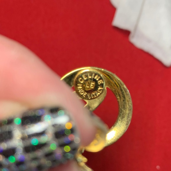 Vintage Celine Gold Clipon Earrings - Picture 3 of 5